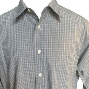 Burberrys of London VintageButton Up Gray Plaid Dress Shirt  - Size 16 1/2 -  33